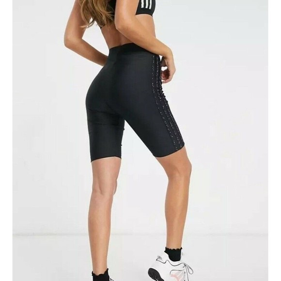 ADIDAS Originals diamante three stripe legging short in black XS - Picture 8 of 8